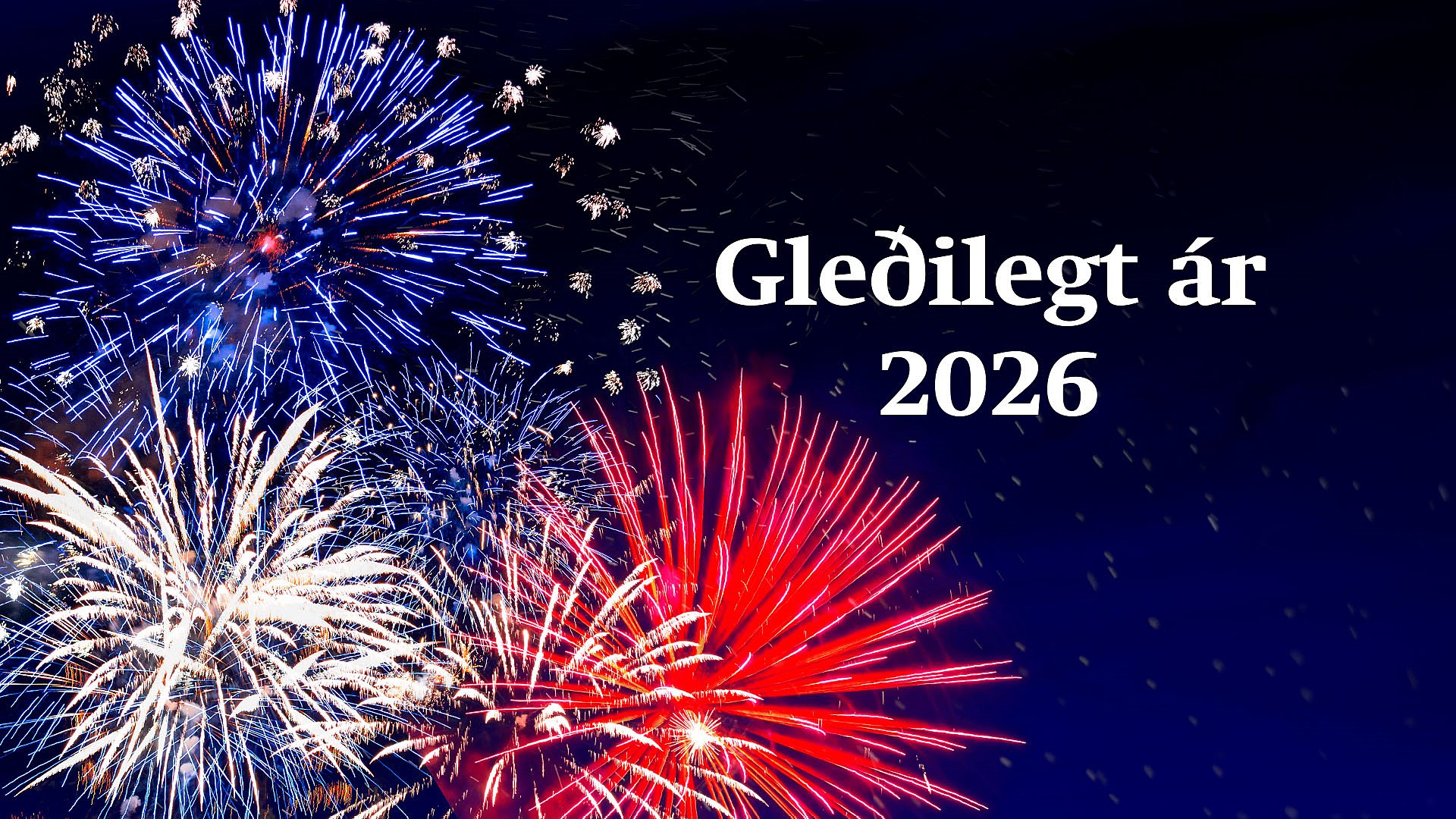 Áramótakveðja - mynd